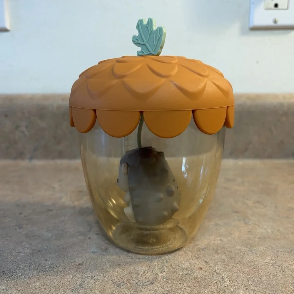 Starbucks Hedgehog Tea Diffuser Infuser Acorn Glass Cup 14 oz Asia Collectible